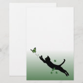 De kat en de vlinder briefpapier (Voorkant / Achterkant)