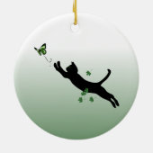 De kat en de vlinder keramisch ornament (Achterkant)