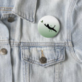 De kat en de vlinder ronde button 5,7 cm (In situ)