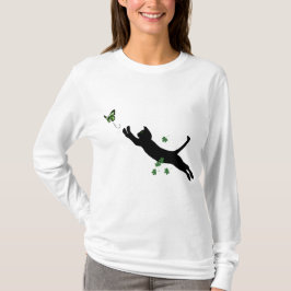 De kat en de vlinder t-shirt