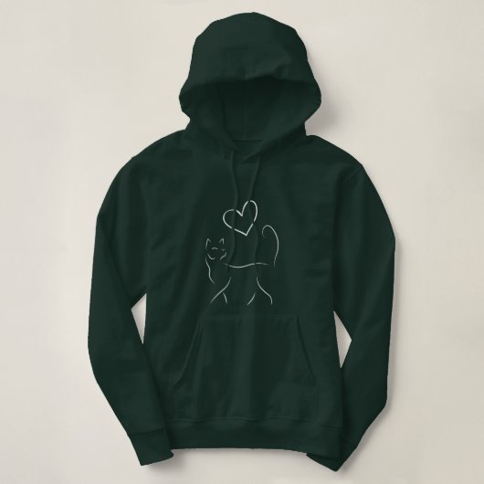 De Kat en het Hart Hoodie (Design voorkant)