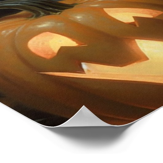 De kat en zijn pompoen poster (Hoek)