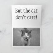 De kat geeft niet dat het Uw (schone) Verjaardag Kaart (Binnen)
