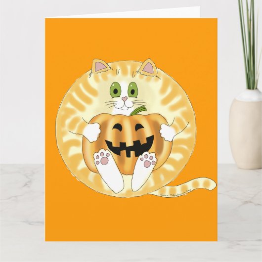 De Kat Halloween van de snuisterij Kaart (Voorkant)