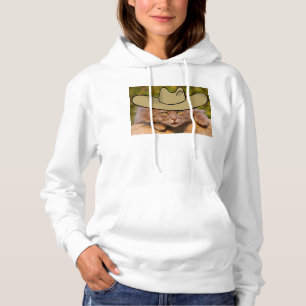 De Kat Hoodie van het Kat van de cowboy
