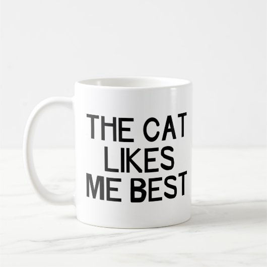 De kat houdt van mij koffiemok (Links)