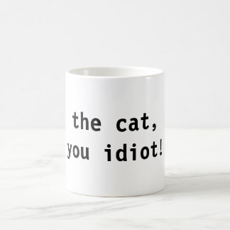 De kat, idioot! koffiemok