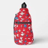De Kat in de Hoed | De Vis Rode Patroon Sling Bag (Voorkant)