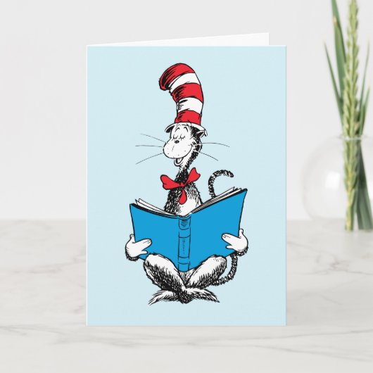 De Kat in de Hoed Leest Kaart (Voorkant)