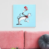 De Kat in de Hoed Neemt Een Buiging Canvas Afdruk (Insitu (Woonkamer))