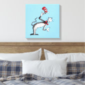 De Kat in de Hoed Neemt Een Buiging Canvas Afdruk (Insitu (Slaapkamer))