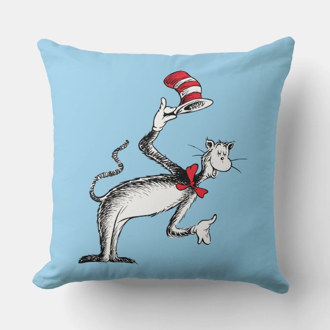 De Kat in de Hoed Neemt Een Buiging Kussen (Voorkant)