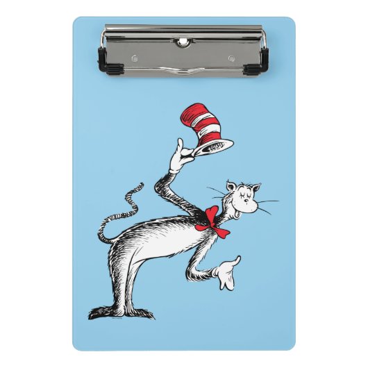 De Kat in de Hoed Neemt Een Buiging Mini Klembord (Voorkant)