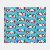 De Kat in de Hoed Patroon Fleece Deken (Voorkant (Horizontaal))