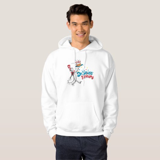 De kat in de Pet| Dr. Seuss Birthday Hoodie (Voorkant volledig)