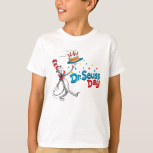 De kat in de Pet Dr. Seuss Day T-shirt