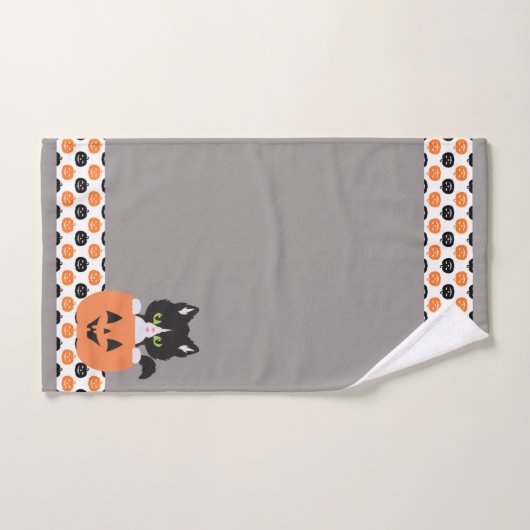 De kat in de pompoen badkamer handdoek set (Handdoek)