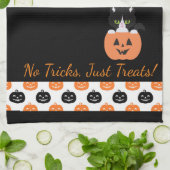 De kat in de pompoen keukenhanddoek (Gevouwen)