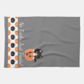 De kat in de pompoen keukenhanddoek (Horizontaal)