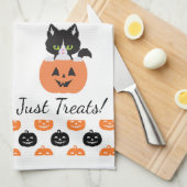 De kat in de pompoen keukenhanddoek (Quarter Fold)