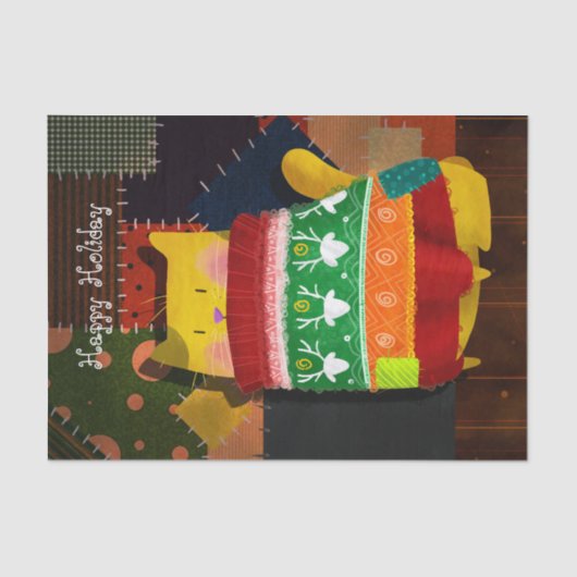 De kat in de Ugly Sweater Tissuepapier (Voorkant)