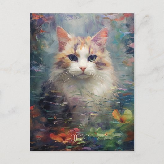 De kat in het bos briefkaart (Voorkant)