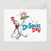 De kat in het Pet | Dr. Seuss Day Briefkaart (Voorkant)
