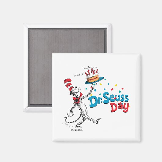De kat in het Pet | Dr. Seuss Day Magneet (Voorkant / Achterkant)