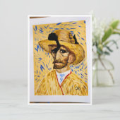 de kat in het pet van Van Gogh Bedankkaart (Staand voorkant)