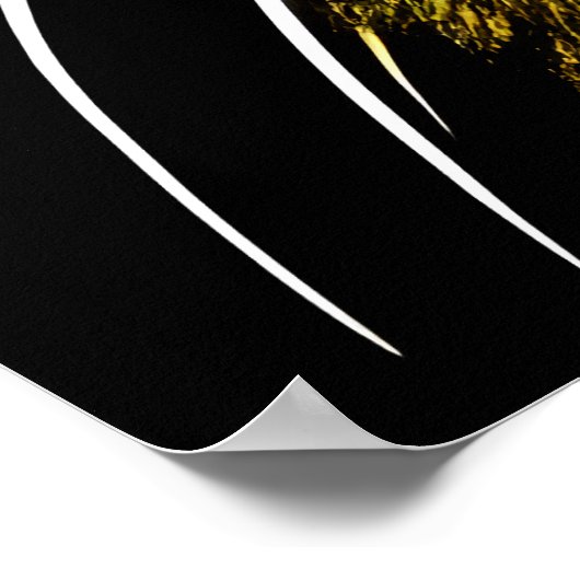 De kat is bang | AI Art Poster (Hoek)