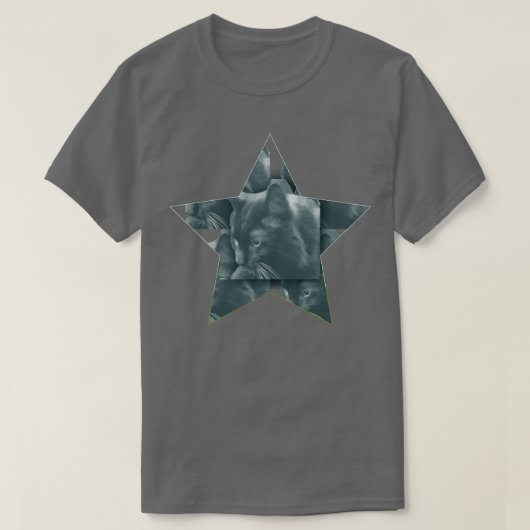 De kat is de enige ster t-shirt (Design voorkant)