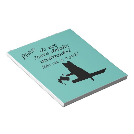 De kat is een Jerk Notitieblok (Schuin)