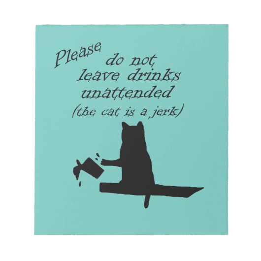 De kat is een Jerk Notitieblok (Voorkant)