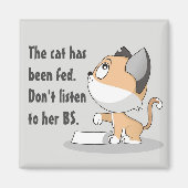 De kat is Fed Funny geweest Magneet (Voorkant)
