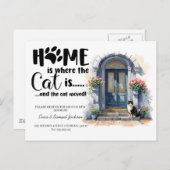 De kat is verhuisd! Nieuw adres aankondiging (Voorkant / Achterkant)