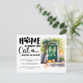 De kat is verhuisd! Nieuw adres aankondiging (Staand voorkant)