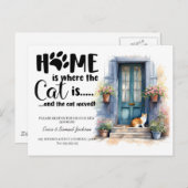 De kat is verhuisd! Nieuw adres aankondiging (Voorkant / Achterkant)