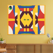 De kat - Ken Gage Abstract Canvas Afdruk (Insitu (Woonkamer))