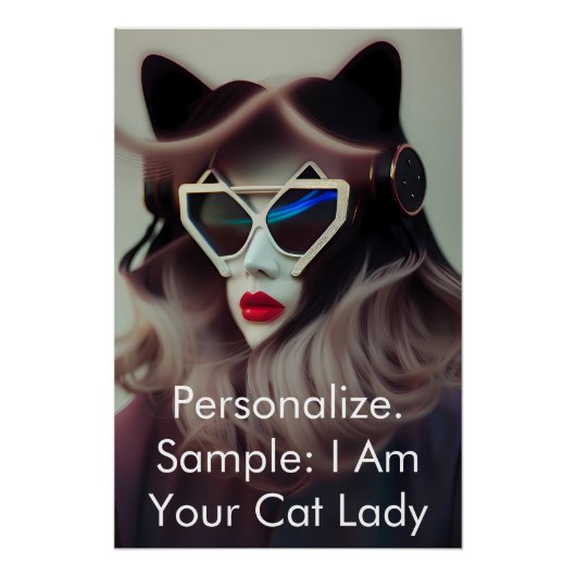 De Kat Lady (Aanpasbaar) Perfect Poster (Voorkant)