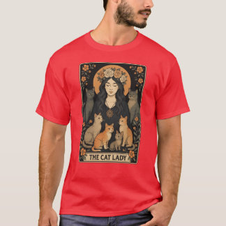 De Kat Ladyarot Kaart Grappige Hekserige Gotische T-shirt