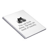 De kat leeft alleen notitieboek (Rechterzijde)