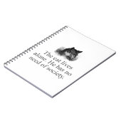 De kat leeft alleen notitieboek (Linkerzijde)
