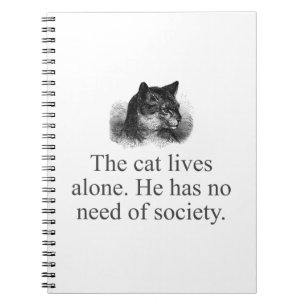 De kat leeft alleen notitieboek