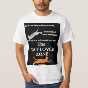 "De Kat Liefhebber Zone" Retro Kat Liefhebber T-shirt