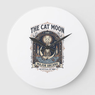 De Kat Maan Kat Tarotkaart Major Arcana Vintage V Grote Klok