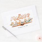 De kat Maestro Rechthoekige Sticker (Envelop)