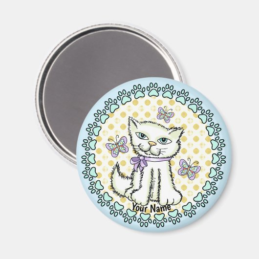 De kat magneet (Voorkant / Achterkant)