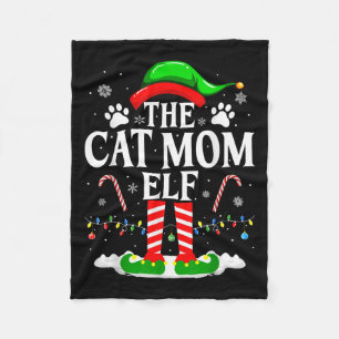 De Kat Mama Elf Kerstmisgrappige Katten Liefhebber Fleece Deken