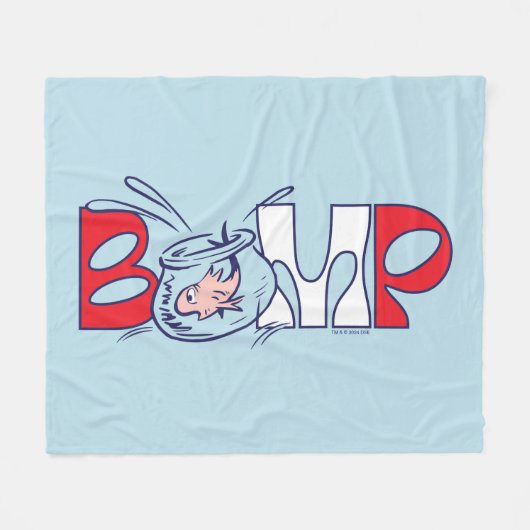 De Kat met de Hoed | Bump Fleece Deken (Voorkant (Horizontaal))