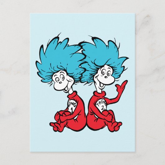 De Kat met de Hoed Ding Eén & Ding Twee Briefkaart (Voorkant)